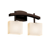 Fusion Archway 2 Light Opal Glass Vanity Light by Justice Design - FSN-8592-55-OPAL