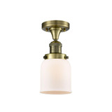Bell 1 Light 9 Inch Length Semi Flush Mount by Innovations - 517-1CH-G5