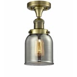 Bell 1 Light Semi Flush Mount 9 Inch Tall and 5 Inch Wide by Innovations - 517-1CH-G5