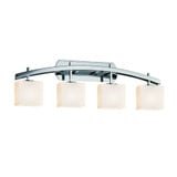 Fusion Archway 4 Light Opal Glass Metal Vanity Light by Justice Design - FSN-8594-55-OPAL