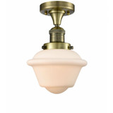 Oxford 1 Light 7.5 Inch Wide Brass Semi Flush Mount by Innovations - 517-1CH-G53
