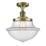 Oxford 1 Light 11.75 Inch Wide Steel Semi Flush Mount by Innovations - 517-1CH-G54