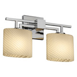 Fusion Aero 2 Light Weve Glass Vanity Light by Justice Design - FSN-8702-30-WEVE
