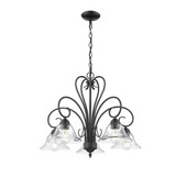 Homestead 5 Light Medium Chandelier by Golden - 8606-D5