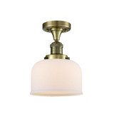 Bell Cage 1 Light 8 Inch Wide Semi Flush Mount by Innovations - 517-1CH-G7