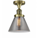 Bell 1 Light Semi Flush Mount 11.5 Inch Tall and 8 Inch Wide by Innovations - 517-1CH-G7