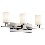 Fusion Aero 3 Light Opal Glass Vanity Light 26 Inch Wide by Justice Design - FSN-8703-10-OPAL