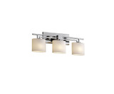 Fusion Aero 3 Light Oval Opal Glass Vanity Light by Justice Design - FSN-8703-30-OPAL
