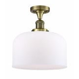 Bell 1 Light Industrial 12 Inch Wide Semi Flush Mount by Innovations - 517-1CH-G7L-L