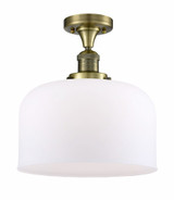 Bell 1 Light Industrial 12 Inch Wide Semi Flush Mount by Innovations - 517-1CH-G7L-L