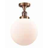 Beacon 1 Light 13 Inch Length Semi Flush Mount by Innovations - 517-1CH-G20-10