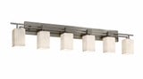 Fusion Aero 6 Light Rbon Glass Vanity Light 56 Inch Wide by Justice Design - FSN-8706-15-RBON