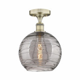 Athens Deco Swirl 1 Light 10 Inch Wide Semi Flush Mount by Innovations - 616-1F-G1213-10