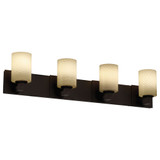 Fusion Modular 4 Light Weve Glass Vanity Light by Justice Design - FSN-8924-10-WEVE