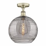 Athens Deco Swirl 1 Light 12 Inch Wide Semi Flush Mount by Innovations - 616-1F-G1213-12