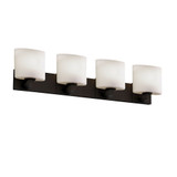 Fusion Modular 4 Light Oval Opal Vanity Light by Justice Design - FSN-8924-30-OPAL