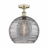 Athens Deco Swirl 1 Light 13.75 Inch Wide Semi Flush Mount by Innovations - 616-1F-G1213-14