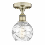 Athens Deco Swirl 1 Light 5.88 Inch Wide Semi Flush Mount by Innovations - 616-1F-G1213-6