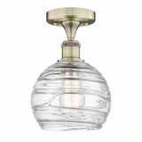 Athens Deco Swirl 1 Light 7.5 Inch Wide Semi Flush Mount by Innovations - 616-1F-G1213-8