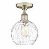 Athens Water Glass 1 Light 8 Inch Wide Semi Flush Mount by Innovations - 616-1F-G1215-8