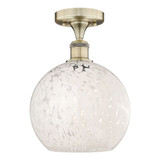 White Mouchette 1 Light 10 Inch Wide Semi Flush Mount by Innovations - 616-1F-G1216-10