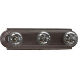 3 Light Stepped Linear Vanity Light by Quorum - 5049-3