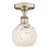 White Mouchette 1 Light 6 Inch Wide Semi Flush Mount by Innovations - 616-1F-G1216-6