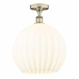 White Venetian 1 Light 13.75 Inch Wide Semi Flush Mount by Innovations - 616-1F-G1217-14