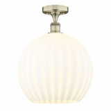 White Venetian 1 Light 13.75 Inch Wide Semi Flush Mount by Innovations - 616-1F-G1217-14