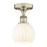 White Venetian 1 Light 6 Inch Wide Semi Flush Mount by Innovations - 616-1F-G1217-6