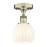 White Venetian 1 Light 6 Inch Wide Semi Flush Mount by Innovations - 616-1F-G1217-6