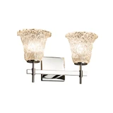Veneto Luce Union 2 Light Round Lace Vanity Light by Justice Design - GLA-8412-20-LACE