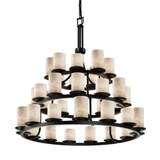 Clouds Dakota 36 Light Oversized 3 Tier Chandelier by Justice Design - CLD-8712-10