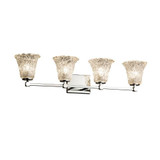 Veneto Luce Tetra 4 Light Round Lace Vanity Light by Justice Design - GLA-8424-20-LACE