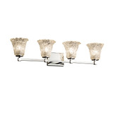 Veneto Luce Tetra 4 Light Round Lace Vanity Light by Justice Design - GLA-8424-20-LACE
