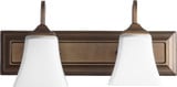 2 Light Opal Vanity Light 18 Inch Wide by Quorum - 5104-2