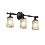 Veneto Luce Tradition 3 Light Cylinder Wtfr Vanity Light by Justice Design - GLA-8523-16-WTFR