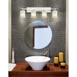 Veneto Luce Aero 4 Light Cylinder Ambr Vanity Light by Justice Design - GLA-8704-16-AMBR