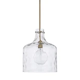 1 Light Water Glass Medium Pendant by Homeplace - 325717