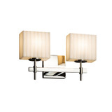 Porcelina Union 2 Light Vanity Light 14.5 Inch Tall by Justice Design - PNA-8412-55-WFAL