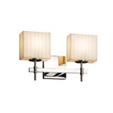 Porcelina Union 2 Light Vanity Light 14.5 Inch Tall by Justice Design - PNA-8412-55-WFAL