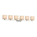 Porcelina Regency 6 Light Vanity Light 50.5 Inch Wide by Justice Design - PNA-8436-55-WFAL