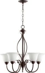 Spencer 5 Light Medium Chandelier by Quorum - 6010-5