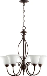 Spencer 5 Light Medium Chandelier by Quorum - 6010-5