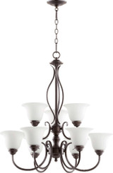 Spencer 9 Light Large 2 Tier Chandelier by Quorum - 6010-9