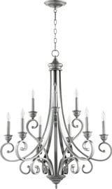 Bryant 9 Light Large 2 Tier Chandelier by Quorum 6054-9 - 6054-9