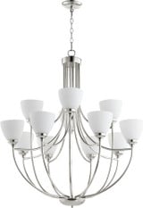Enclave 12 Light Oversized 2 Tier Chandelier by Quorum - 6059-12