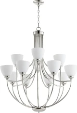 Enclave 12 Light Oversized 2 Tier Chandelier by Quorum - 6059-12