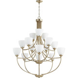 Enclave 15 Light Oversized 2 Tier Chandelier by Quorum - 6059-15