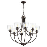 Enclave 8 Light Large Chandelier by Quorum - 6059-8